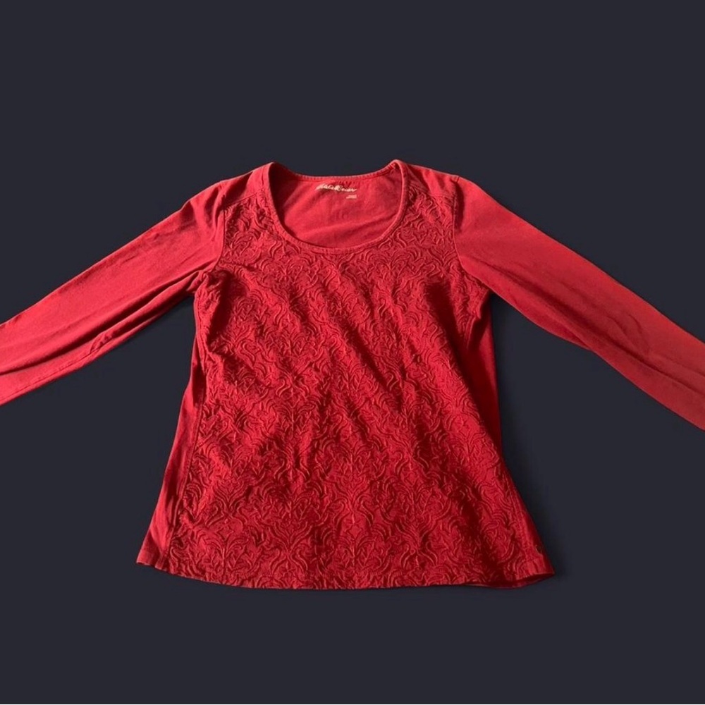 Eddie Bauer Red Long Sleeve Top